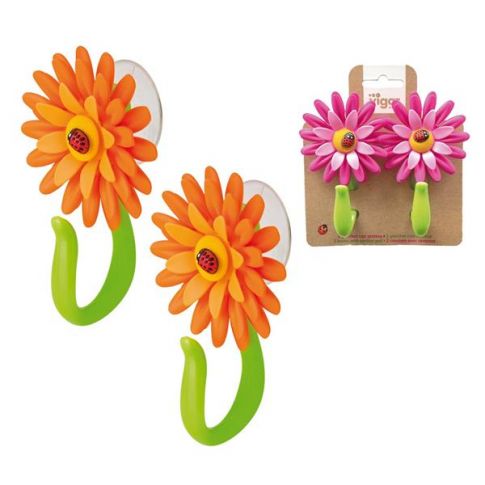 Vigar Set 2 Ganci Fiore Con Ventosa Flower Power