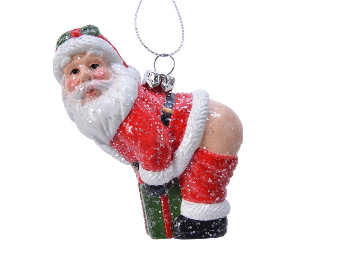 BABBO NATALE BUFFO APPENDIBILE 4X7,2X8CM - Decorazioni Natalizie  Appendibili Peragashop