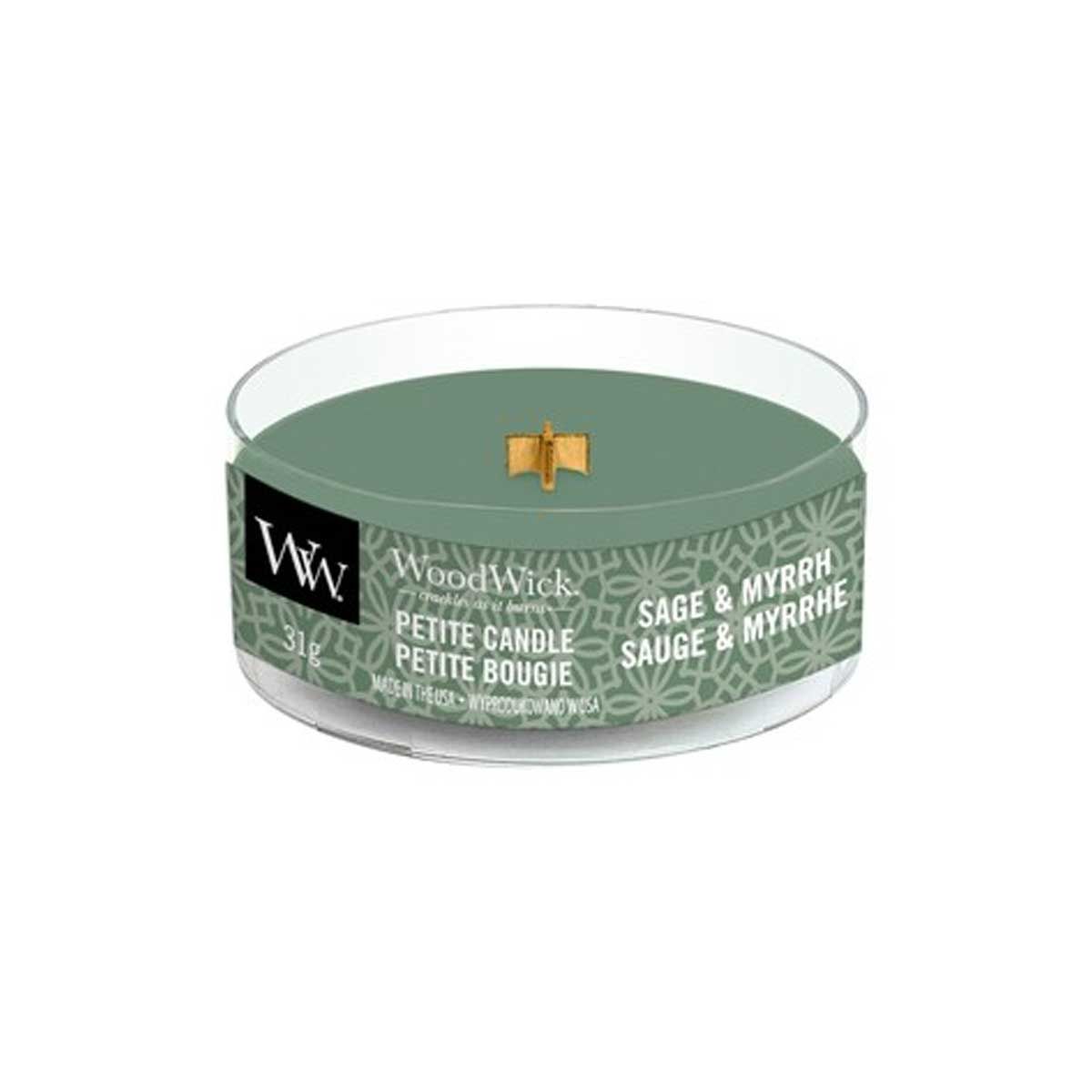 WOODWICK CANDELA PETITE SAGE&MYRRH