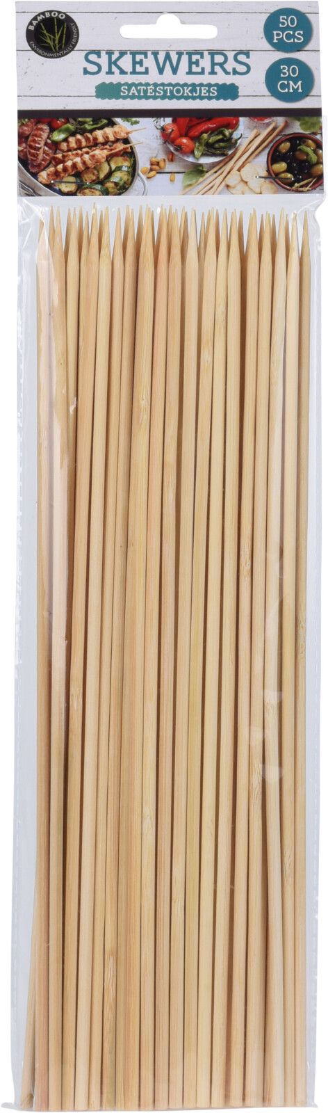 50 SPIEDINI IN BAMBU 30CM - Accessori Universali Peragashop