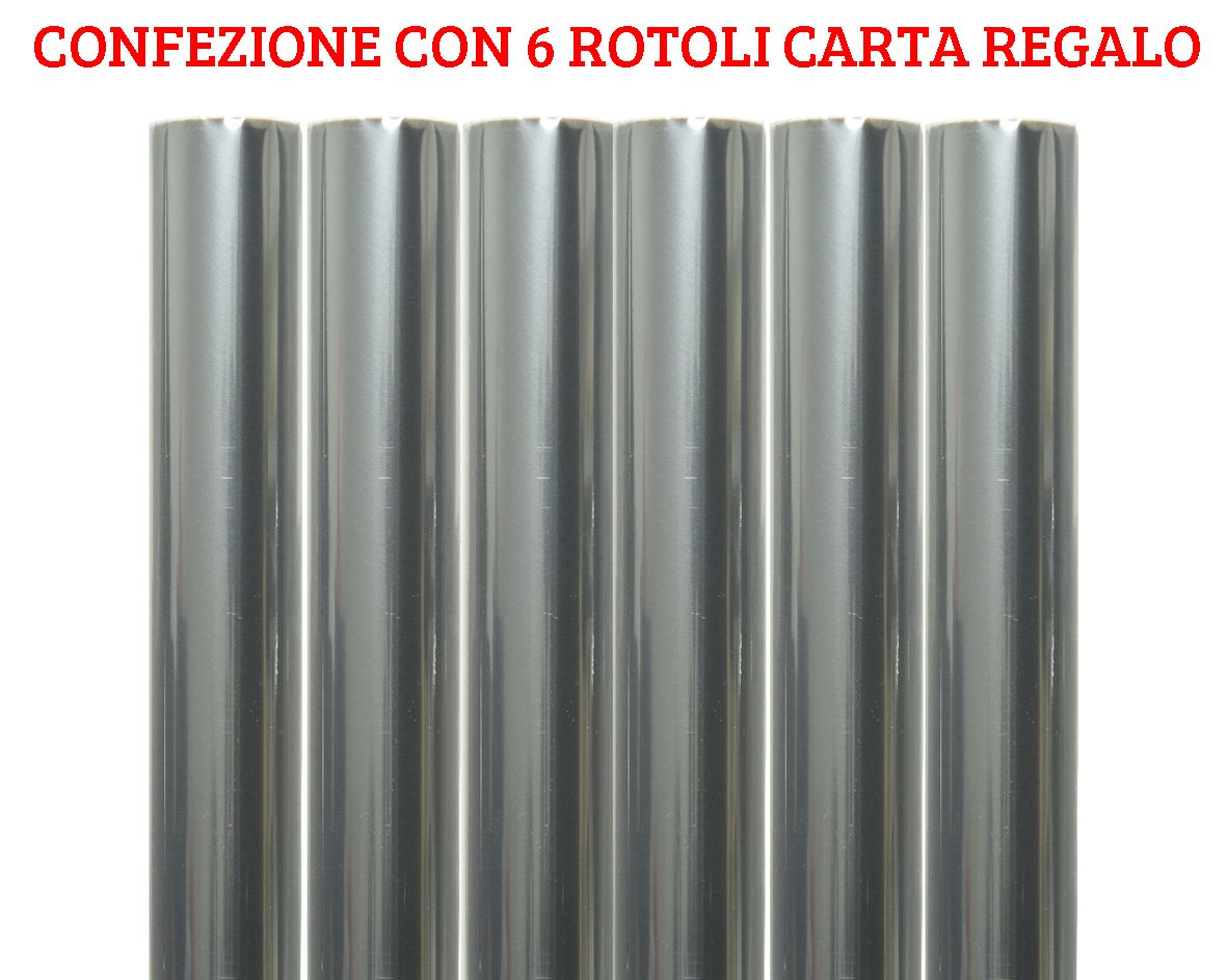 ROTOLO CARTA REGALO 70X500 CM DECORATA NATALIZIA - VARIE - Party Store