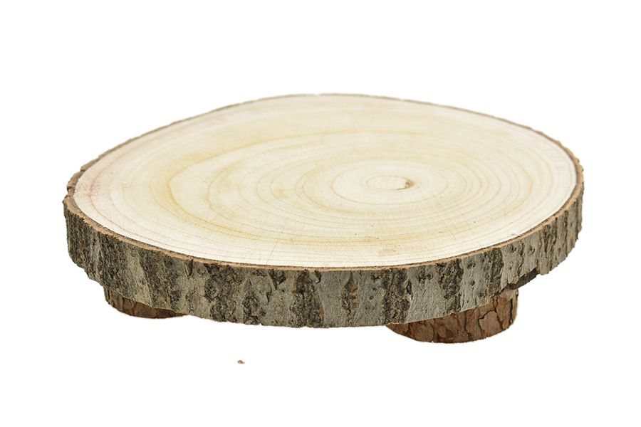 Base rotonda forata di legno 13 fori per cestino in vimini 18 cm - Naturale  x1 - Perles & Co