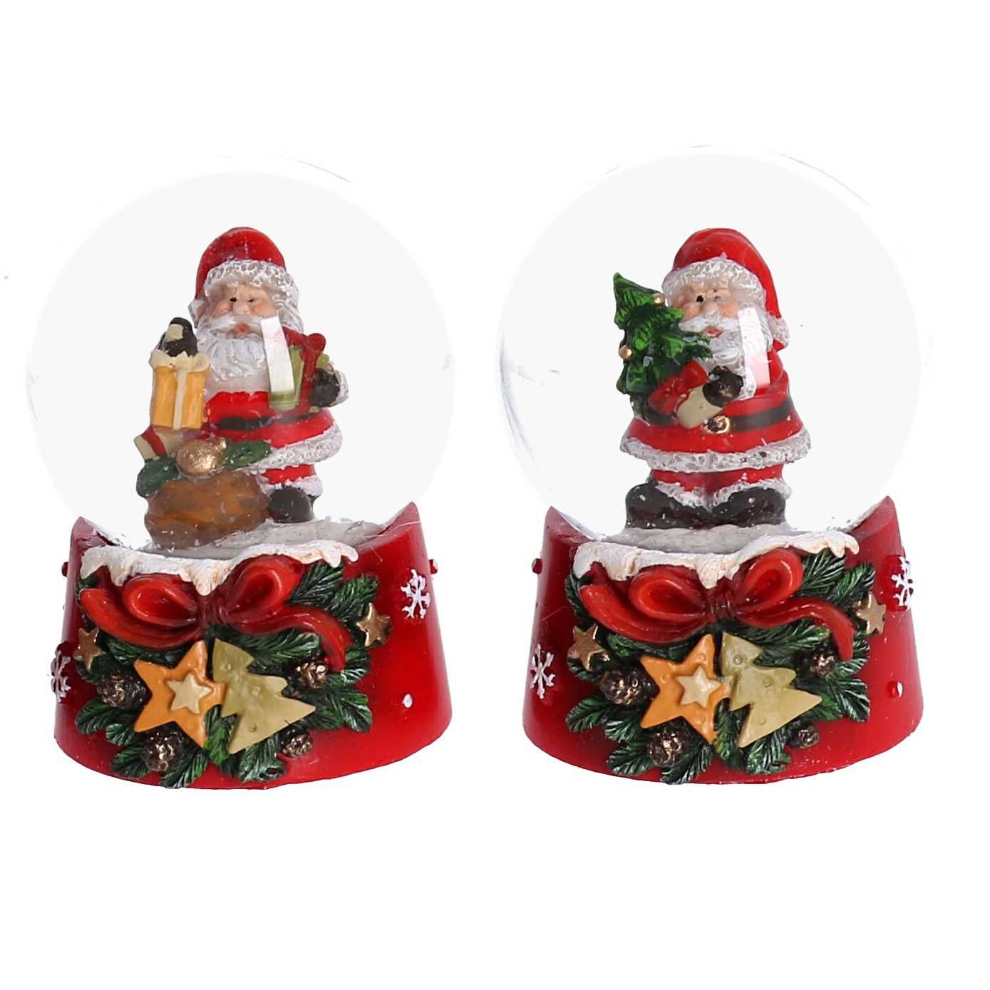 SFERA AD ACQUA CON BABBO NATALE ASSORTITA 4,5X4,5H6,5CM - Decorazioni  Natalizie Classiche Peragashop