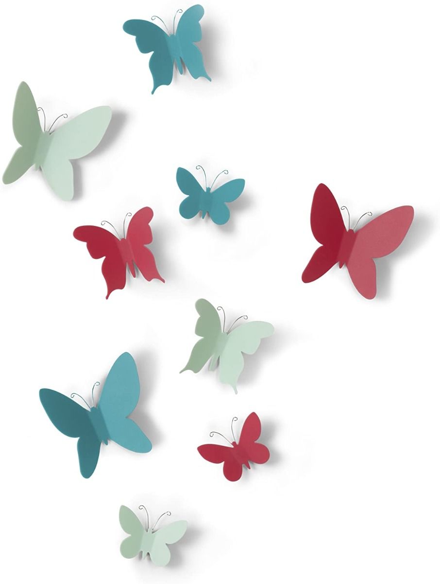 Decorazione Da Parete Umbra Mariposa Wall Grigio farfalle