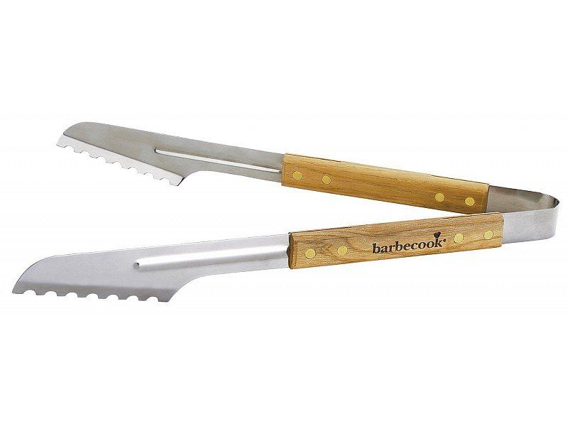 Pinza per Barbecue in Acciaio Inox e Manico in Legno Barbecook