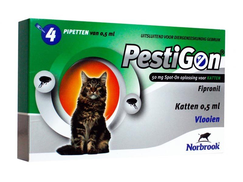 Pestigon Spot On per Gatti Antiparassitario 4 Pipette
