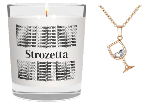 CANDELA CON SCRITTA STRONZETTA INCLUSA COLLANA DRINK - Candele Peragashop