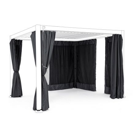 SET SEITENKLEIDUNG + MOSKITONETZ FÜR PERGOLA 3X4 OCEAN ANTHRAZIT