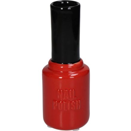 VASO LOOLIVING NAIL POLISH 7X7X19 CM ROSSO E NERO