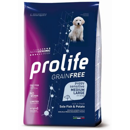 PROLIFE GRAIN FREE PUPPY SENSITIVE SOLE & POTATO CROQUETTES – MITTEL/GROSS 10KG