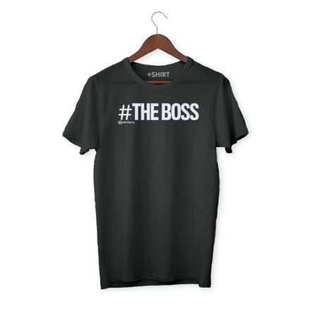 T-SHIRT UNISEX NERA "THE BOSS" TAGLIA XL