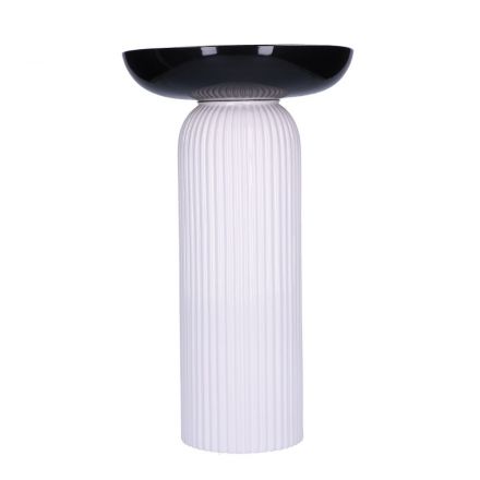 ALTEA VASO L BIANCO TOP NERO IN CERAMICA