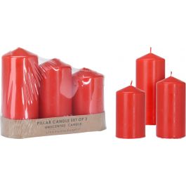 SET 3 CANDELE ROSSE - Candele Peragashop