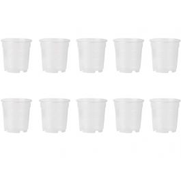 10 Pezzi Vaso di Fiori in Plastica Trasparente,Vaso Trasparente per  Orchidee,11cm Vaso per Fiori in Plastica Vasi Rigidi per Scuola Materna  Vasi per